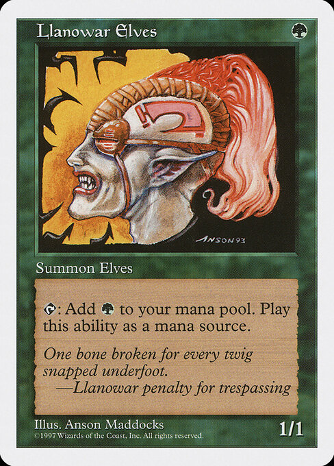Llanowar Elves (Premodern, Fifth Edition)