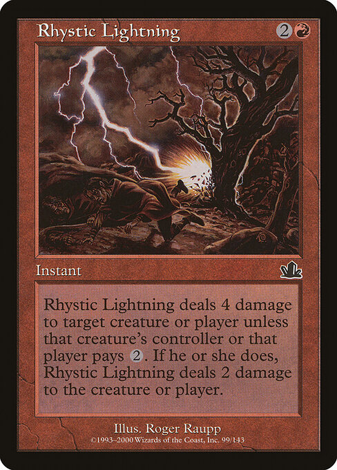 Rhystic Lightning (Premodern, Prophecy)