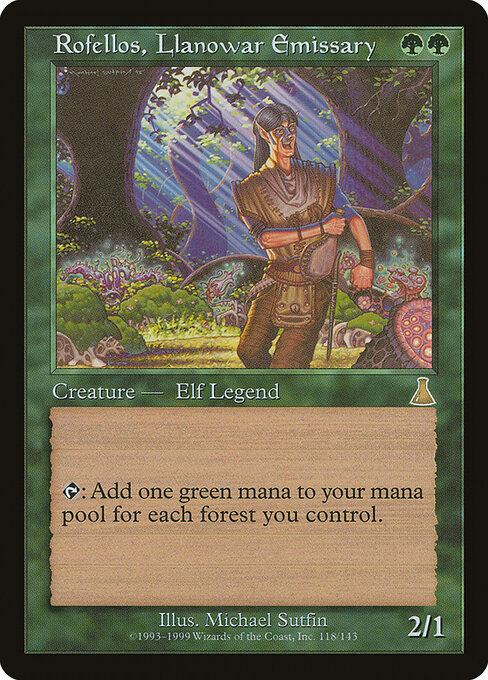 Rofellos, Llanowar Emissary (Premodern, Urza's Destiny)